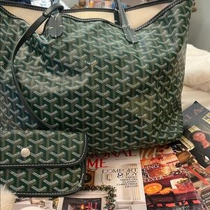 Green Patterned Tote Bag